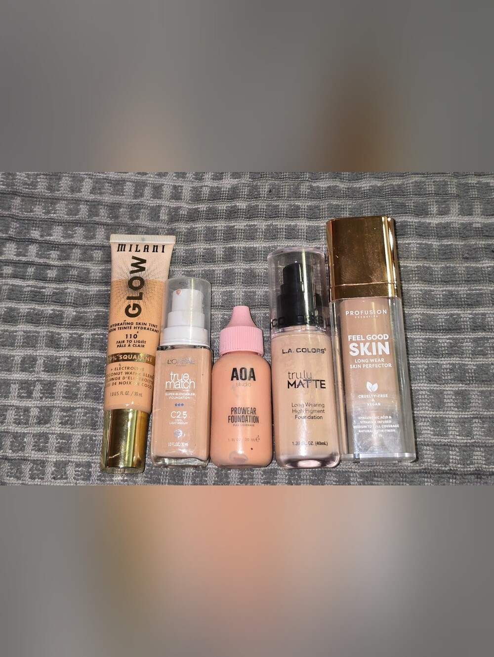 Assorted Foundations-- L'Oreal True Match, Milani Glow, Profusion & More